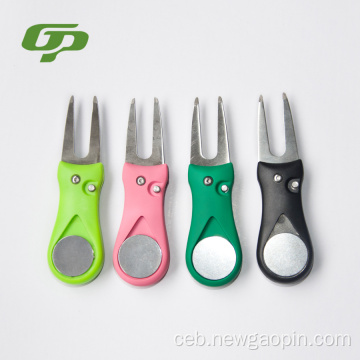 Golf Divot Repair Tool nga adunay Pop-up Button